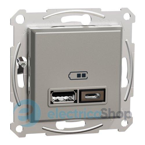 Розетка USB тип A+C 21 Вт Asfora (EPH2700569 бронза)