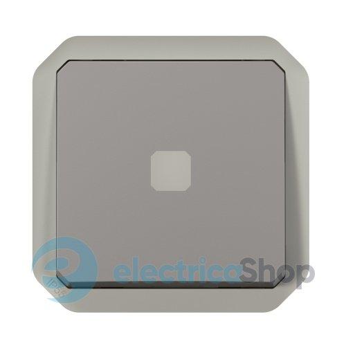 Вимикач з підсв. 1-кл. 10А/250В з затримкою часу мех-м. Legrand Plexo New 069504L колір сірий