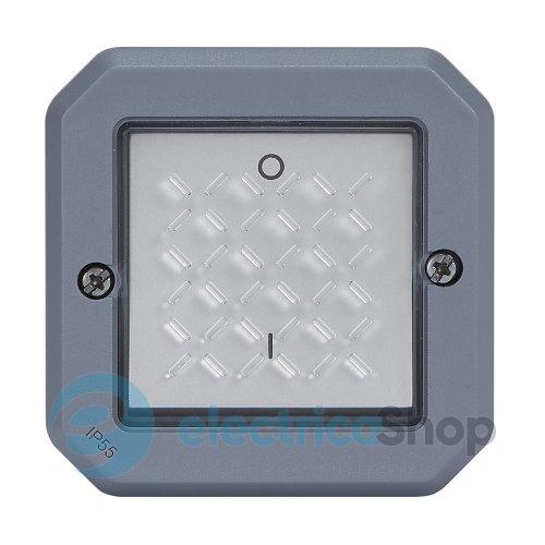 Вимикач 1-кл. 2-пол. 16А/250В мех-м. Legrand Plexo New 069527L колір сірий