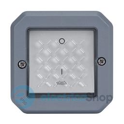 Вимикач 1-кл. 2-пол. 16А/250В з індикацією мех-м. Legrand Plexo New 069528L колір сірий