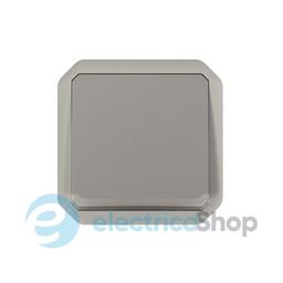Кнопка з підсв. 1-кл. 10А/250В з перем. мех-м. Legrand Plexo New 069536L колір сірий