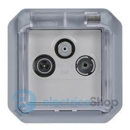Розетка TV-R-SAT мех-м. Legrand Plexo New 069558L колір сірий
