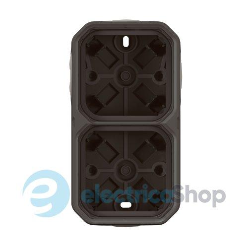 Коробка наклад. 2-пост. гориз./верт. Legrand Plexo New 069602L колір антрацит