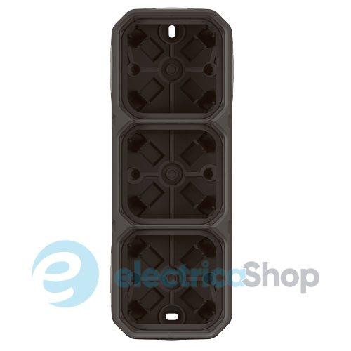 Коробка наклад. 3-пост. гориз./верт. Legrand Plexo New 069603L колір антрацит
