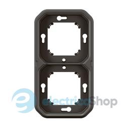 Рамка-супорт 2-пост. гориз./верт. вбуд. Legrand Plexo New 069607L колір антрацит