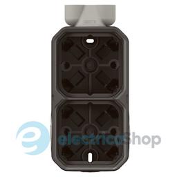 Коробка наклад. 2-пост. з подвійним вводом ISO20 Legrand Plexo New 069610L колір антрацит