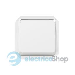 Кнопка з підсв. 1-кл. 10А/250В з перем. мех-м. Legrand Plexo New 069616L колір білий
