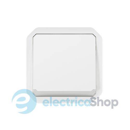 Кнопка з підсв. 1-кл. 10А/250В з перем. мех-м. Legrand Plexo New 069616L колір білий