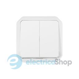 Перемикач/кнопка 2-кл. 10А/250В мех-м. Legrand Plexo New 069625L колір білий