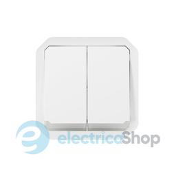 Перемикач/кнопка з підсв. 2-кл. 10А/250В мех-м. Legrand Plexo New 069626L колір білий