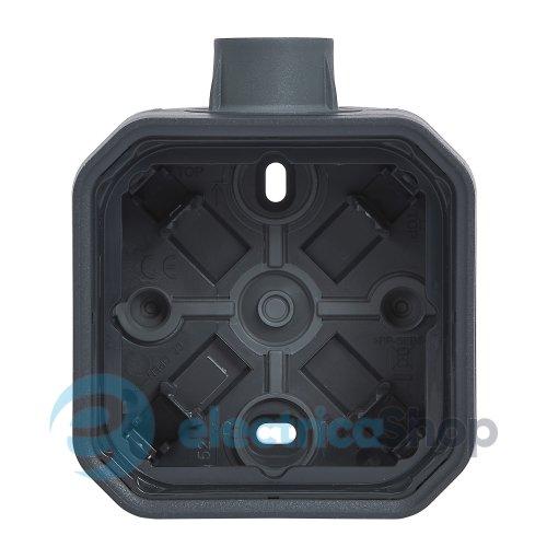 Коробка наклад. 1-пост. з вводом ISO20 Legrand Plexo New 069628L колір антрацит