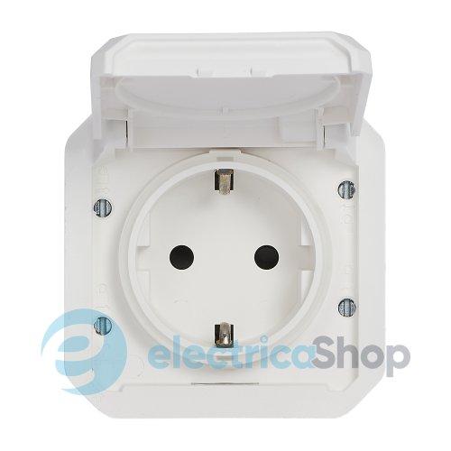 Розетка 2К+З 16А/250В з гвин. клем. мех-м. Legrand Plexo New 069639L колір білий
