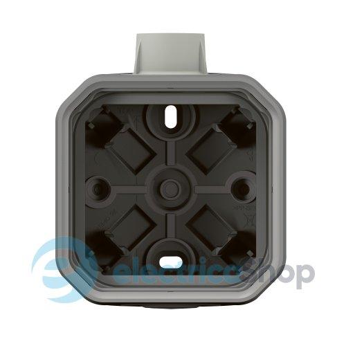 Коробка наклад. 1-пост. з вводом ISO20 Legrand Plexo New 069656L колір сірий