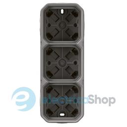 Коробка наклад. 3-пост. гориз./верт. Legrand Plexo New 069680L колір сірий