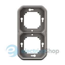 Рамка-супорт 2-пост. гориз./верт. вбуд. Legrand Plexo New 069683L колір сірий