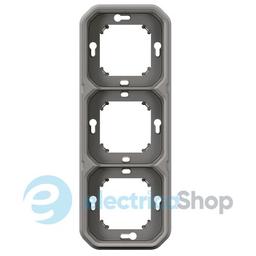 Рамка-супорт 3-пост. гориз./верт. вбуд. Legrand Plexo New 069687L колір сірий