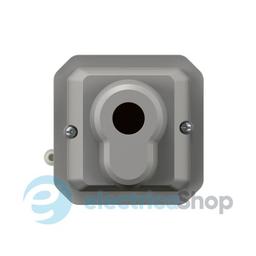 Вимикач з ключем 10А/250В 3-позиц. з єврозамком мех-м. Legrand Plexo New 069705L колір сірий