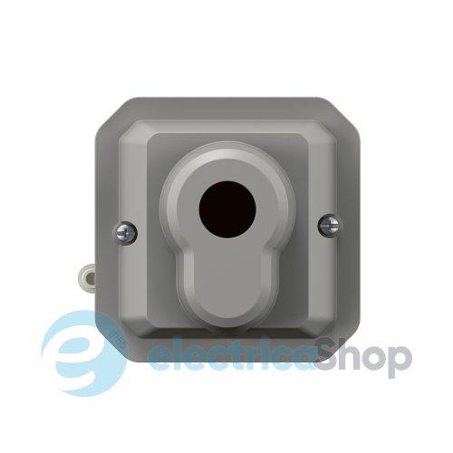 Вимикач з ключем 10А/250В 3-позиц. з єврозамком мех-м. Legrand Plexo New 069705L колір сірий