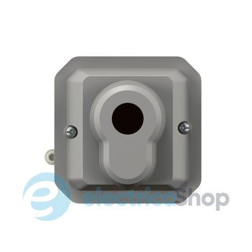 Вимикач з ключем 10А/250В 2-позиц. з єврозамком мех-м. Legrand Plexo New 069706L колір сірий