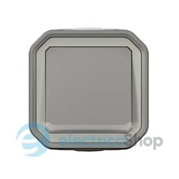 Перемикач 1-кл. 10А/250В з індикацією накл. Legrand Plexo New 069712L колір сірий