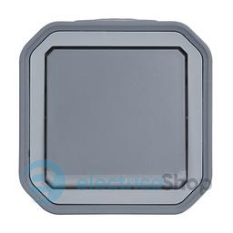 Вимикач 1-кл. 2-пол. 10А/250В з індикацією накл. Legrand Plexo New 069726L колір сірий