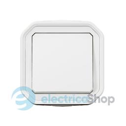 Перемикач 1-кл. 10А/250В накл. Legrand Plexo New 069751L колір білий