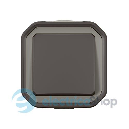 Перемикач 1-кл. 10А/250В накл. Legrand Plexo New 069761L колір антрацит