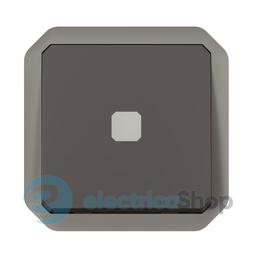 Вимикач з підсв. 1-кл. 10А/250В з затримкою часу. мех-м. Legrand Plexo New 069804L колір антрацит