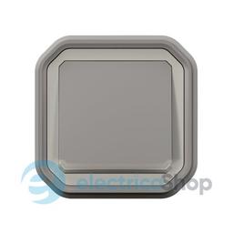 Кнопка з підсв. 1-кл. 10А/250В з НВ конт. вбуд. Legrand Plexo New 069832L колір сірий