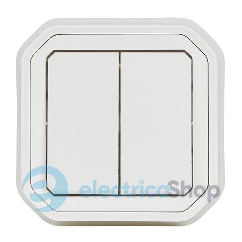 Перемикач/кнопка 2-кл. 10А/250В вбуд. Legrand Plexo New 069855L колір білий