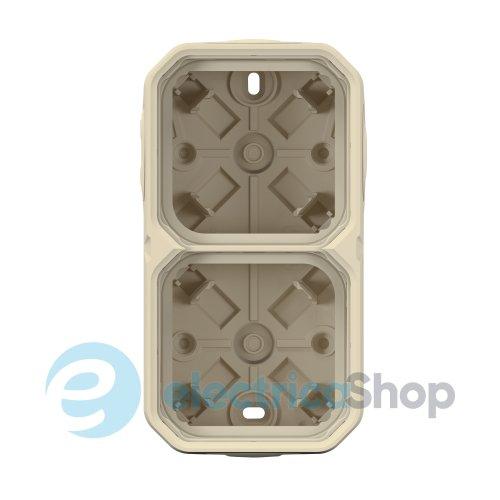 Коробка наклад. 2-пост. гориз./верт. Legrand Plexo New 069867L колір бежевий
