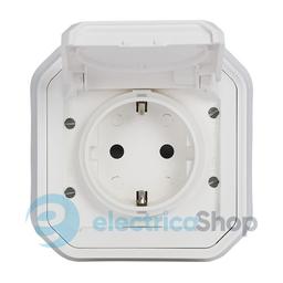 Розетка 2К+З 16А/250В з гвин. клем. вбуд. Legrand Plexo New 069869L колір білий