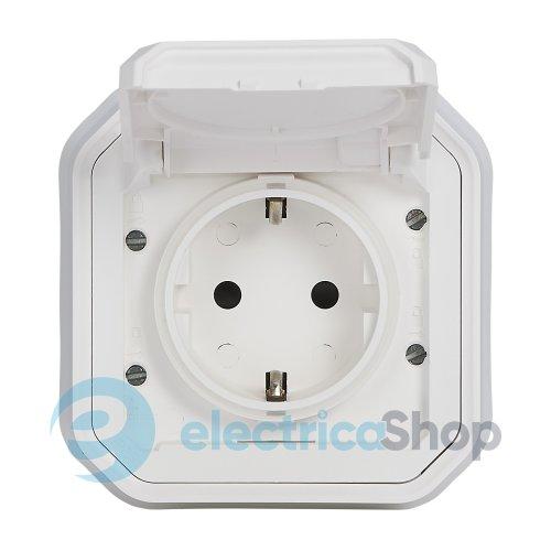 Розетка 2К+З 16А/250В з гвин. клем. вбуд. Legrand Plexo New 069869L колір білий