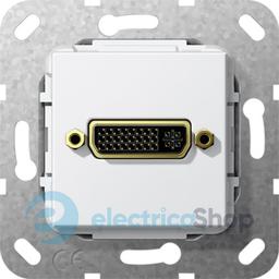 DVI (24+5) перехідник Gira 564403, білий глянцевий