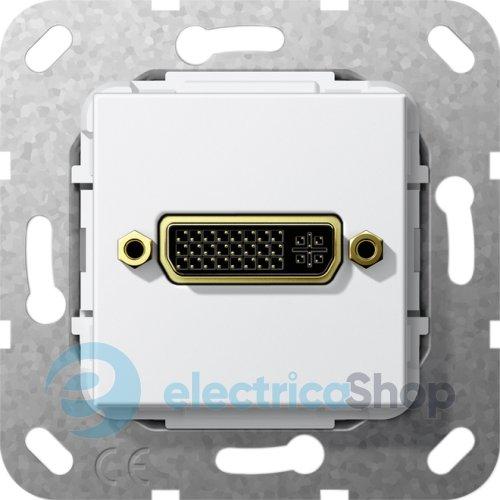 DVI (24+5) перехідник Gira 564403, білий глянцевий