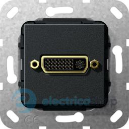 DVI (24+5) перехідник Gira 564410, чорний матовий
