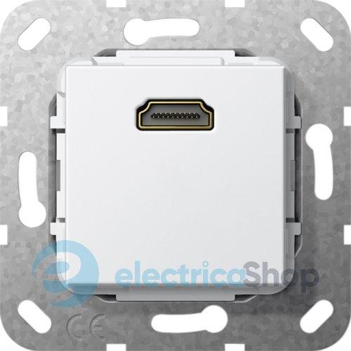 HDMI 1-гн перехідник Gira 566903, білий глянцевий