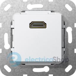 HDMI 1-гн розгалужувальний кабель Gira 567003, білий глянцевий