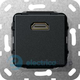 HDMI 1-гн розгалужувальний кабель Gira 567010, чорний матовий