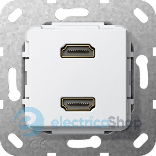 HDMI 2-гн розгалужувальний кабель Gira 567203, білий глянцевий