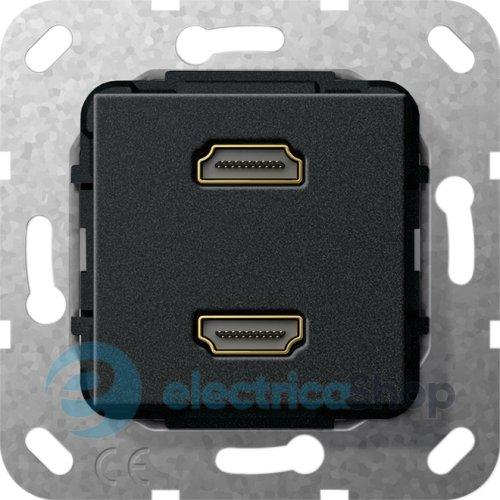 HDMI 2-гн розгалужувальний кабель Gira 567210, чорний матовий