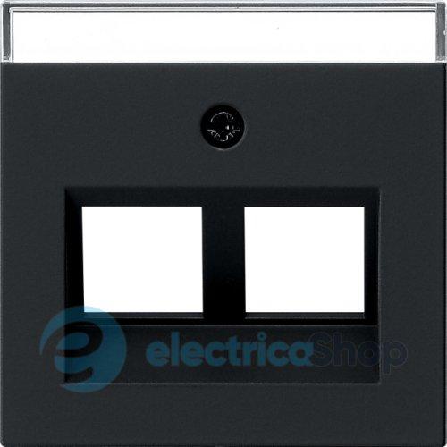 Накладка 30° для Modular Jack 2-м з надисом System 55 Gira 2640005, чорний матовий