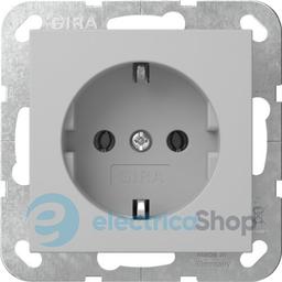 Розетка із з/к 16А/250V, без розпірних лапок, System 55 Gira 4466015, сірий матовий