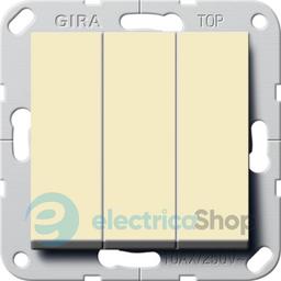 Вимикач 3-кл. (BS) 10A/230V, гвинт. клеми, Gira 283001, кремовий глянцевий