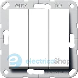 Вимикач 3-кл. (BS) 10A/230V, гвинт. клеми, Gira 283003, білий глянцевий
