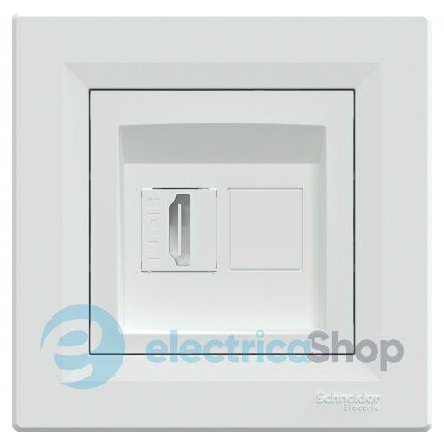 Розетка з роз'ємом HDMI Asfora Schneider Electric EPH4500121, біла