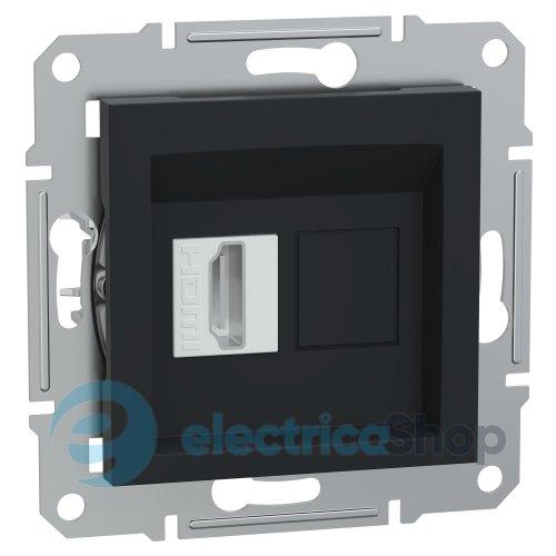 Розетка з роз'ємом HDMI Asfora Schneider Electric EPH4500171, антрацит