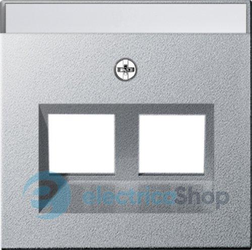 Накладка 30° для Modular Jack 2-м з надисом System 55 Gira 264026, алюміній
