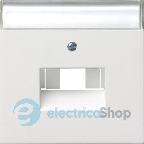 Накладка для TAE+USB з надписом F100 Gira 0284112, білий глянцевий