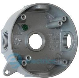 Коробка розподільча (монтажна) металева без кришки e.industrial.pipe.db.round.thread.5.x.1/2", кругла на 5 різьбових вводів для труб 1/2" i0530010 E.NEXT